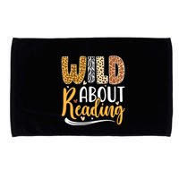Wild About Reading Books Readers Lovers Bookworm Library Day Microfiber Hand Towel