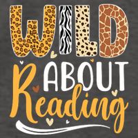 Wild About Reading Books Readers Lovers Bookworm Library Day Vector Backpack