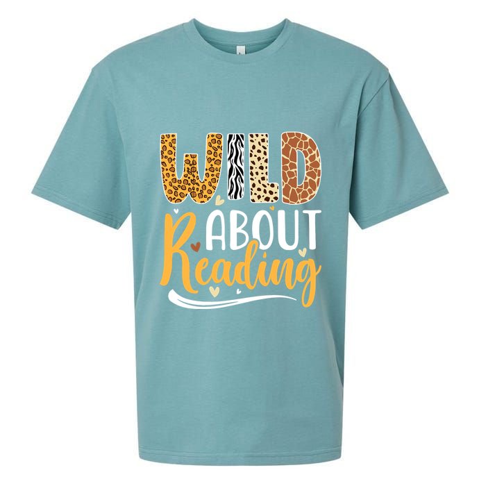 Wild About Reading Books Readers Lovers Bookworm Library Day Sueded Cloud Jersey T-Shirt
