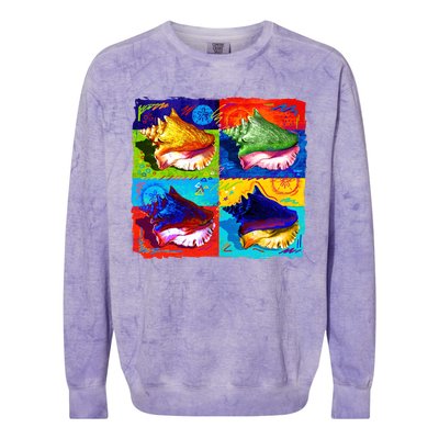 Warhol Conch Shells Colorblast Crewneck Sweatshirt