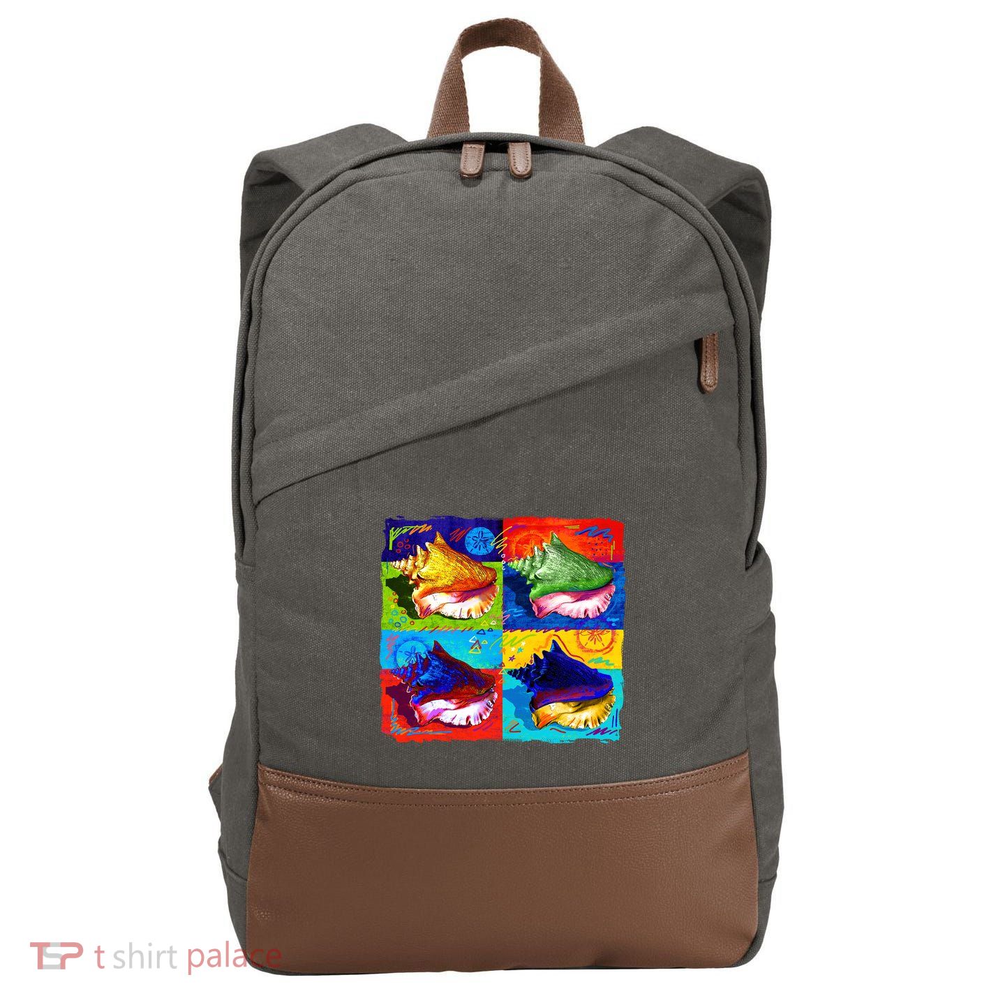 Warhol Conch Shells Cotton Canvas Backpack