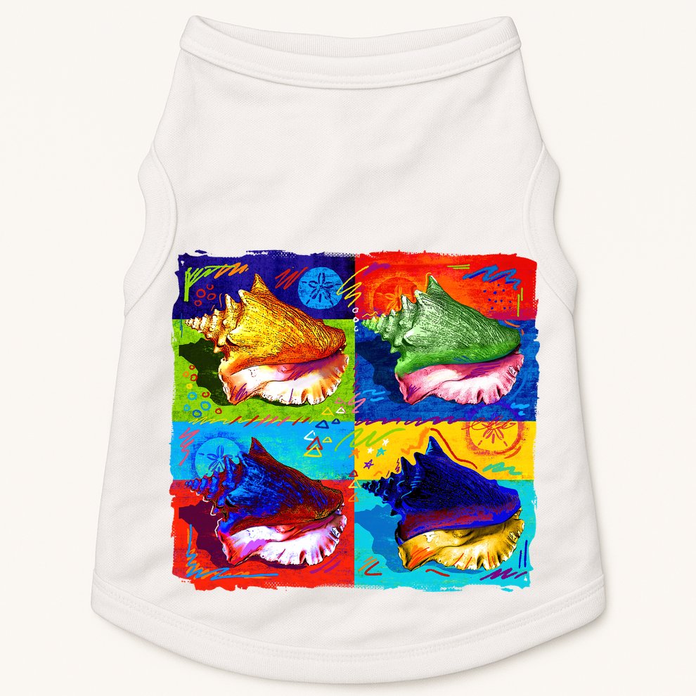 Warhol Conch Shells Doggie Tank