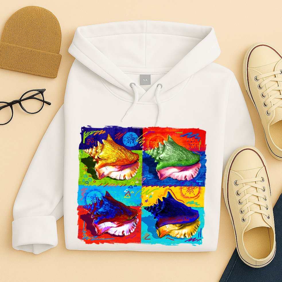 Warhol Conch Shells Hoodie