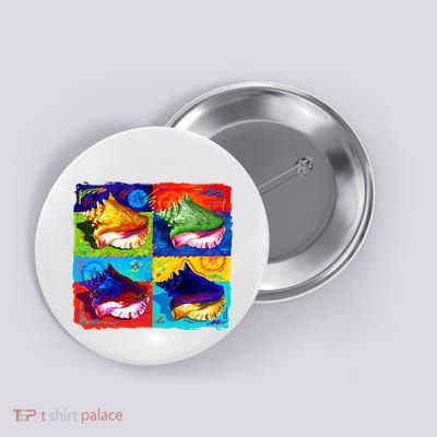 Warhol Conch Shells Button