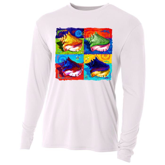 Warhol Conch Shells Cooling Performance Long Sleeve Crew