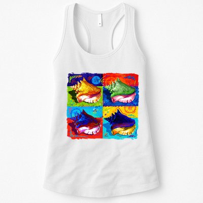 Warhol Conch Shells Womens Tank Top