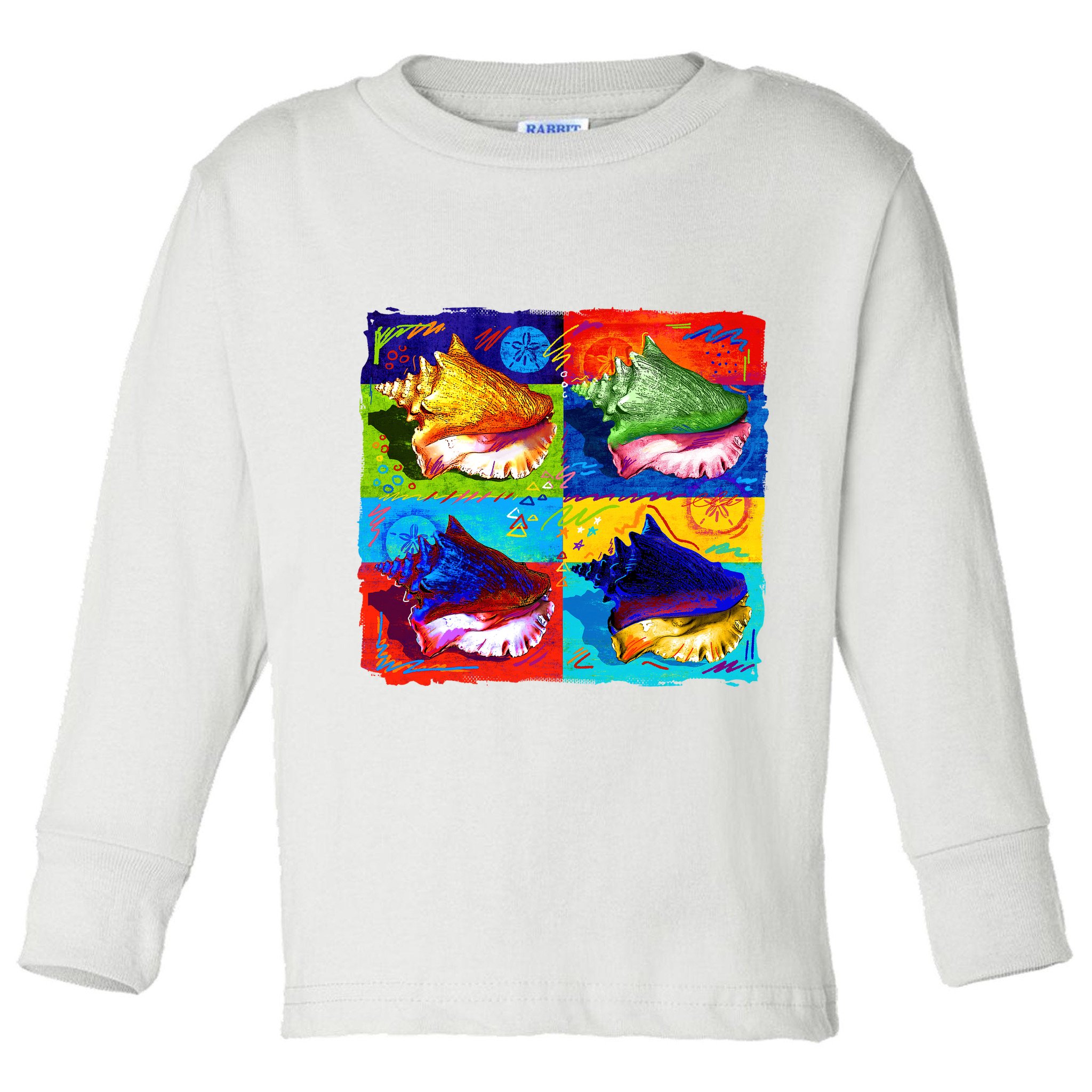 Warhol Conch Shells Toddler Long Sleeve Shirt
