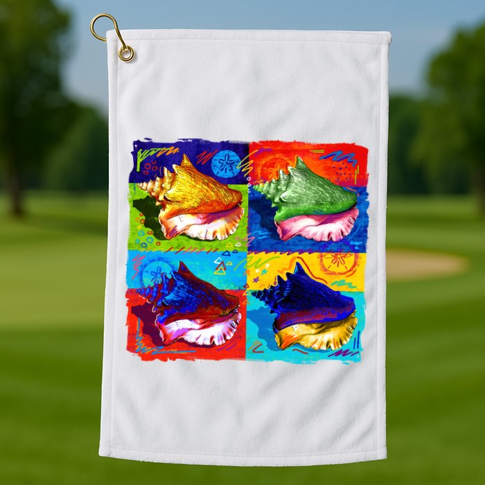 Warhol Conch Shells Golf Towel