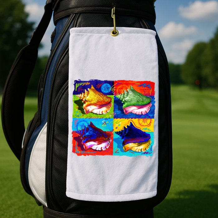 Warhol Conch Shells Golf Towel