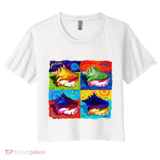 Warhol Conch Shells Crop Top