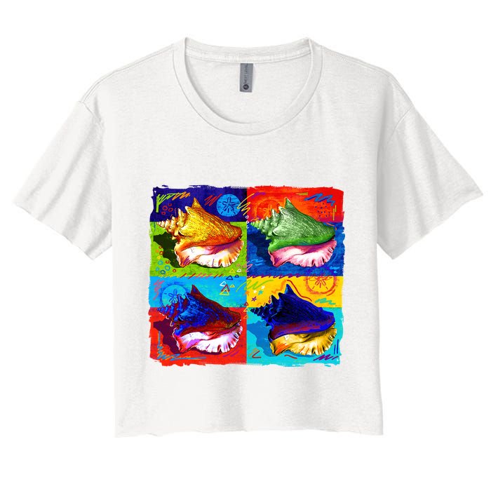 Warhol Conch Shells Crop Top