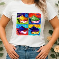 Warhol Conch Shells Womens T-Shirt