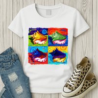 Warhol Conch Shells Womens T-Shirt