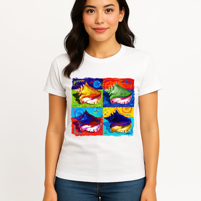Warhol Conch Shells Womens T-Shirt