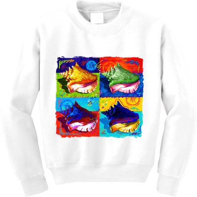 Warhol Conch Shells Kids Sweatshirt