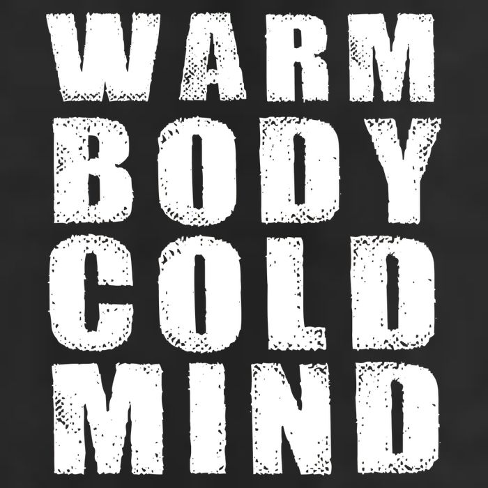 Warm Body Cold Mind Baseball Spring Training Quote 7 Panel Mesh Trucker Snapback Hat