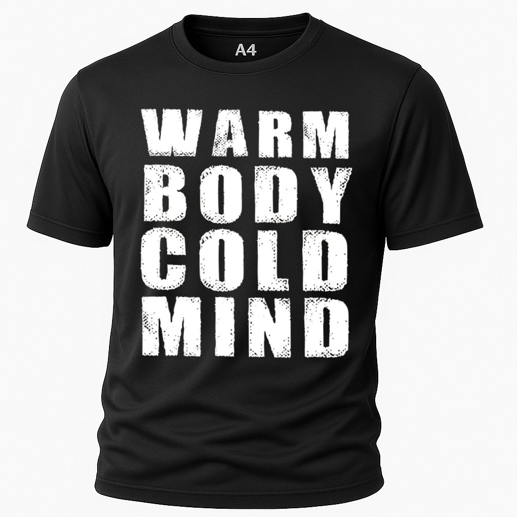 Warm Body Cold Mind Baseball Spring Training Quote Cooling Performance Crew T-Shirt