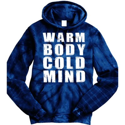 Warm Body Cold Mind Baseball Spring Training Quote Tie Dye Hoodie