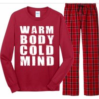 Warm Body Cold Mind Baseball Spring Training Quote Long Sleeve Pajama Set