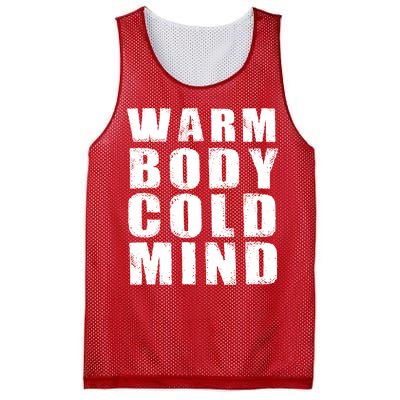 Warm Body Cold Mind Baseball Spring Training Quote Mesh Reversible Basketball Jersey Tank