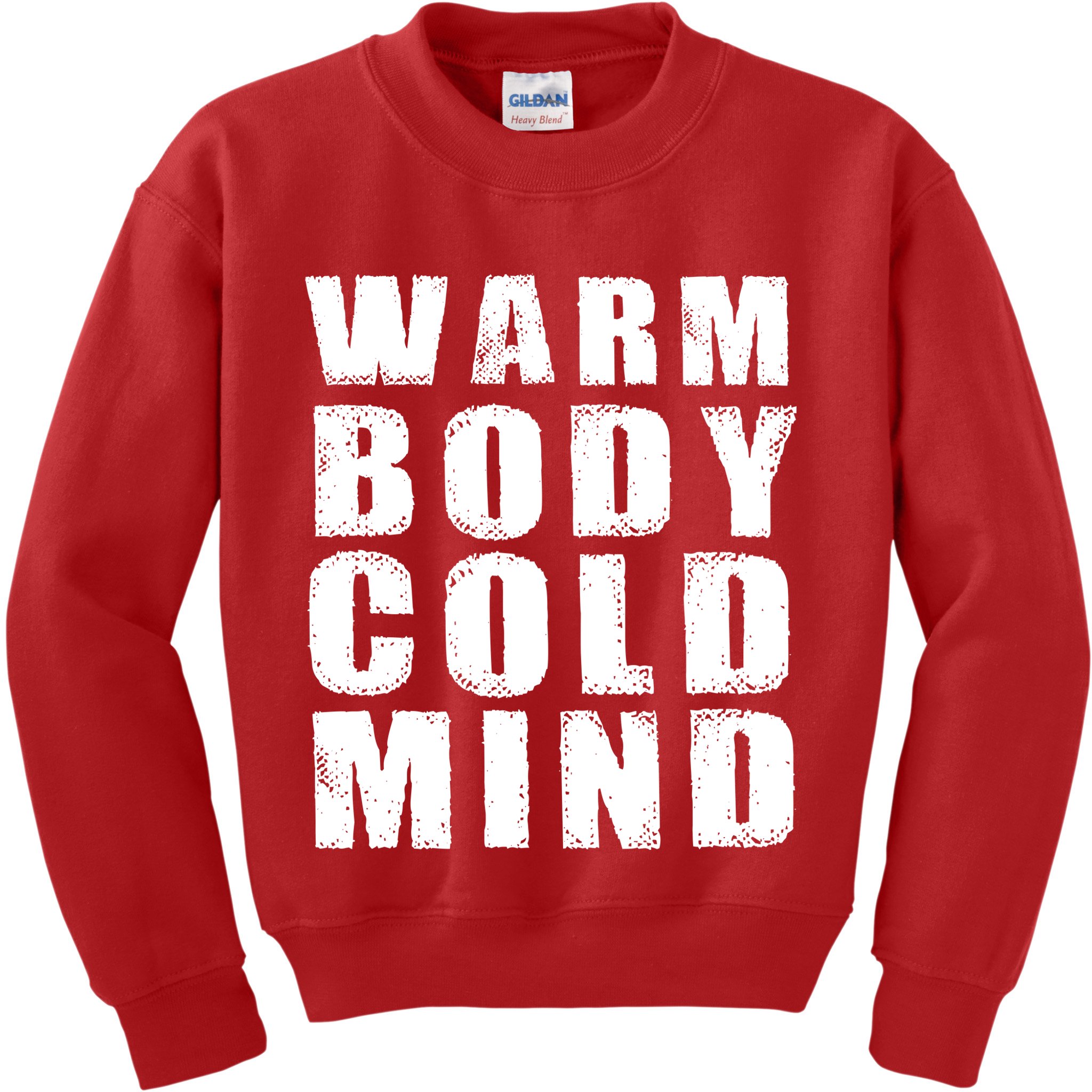 Warm Body Cold Mind Baseball Spring Training Quote Kids Sweatshirt