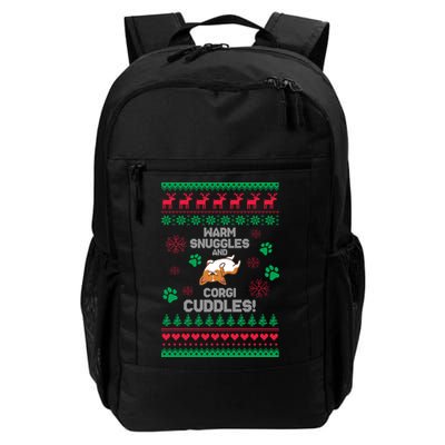 Warm Snuggles And Corgi Cuddles Ugly Sweater Backpack
