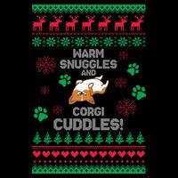 Warm Snuggles And Corgi Cuddles Ugly Sweater 16 in Basic Backpack
