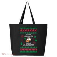 Warm Snuggles And Corgi Cuddles Ugly Sweater 25L Jumbo Tote