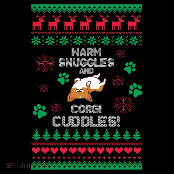 Warm Snuggles And Corgi Cuddles Ugly Sweater Toddler Sweatshirt