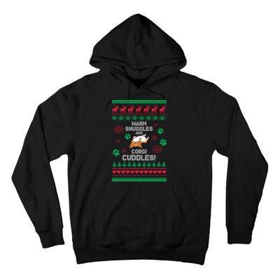 Warm Snuggles And Corgi Cuddles Ugly Sweater Tall Hoodie