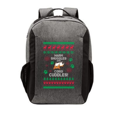 Warm Snuggles And Corgi Cuddles Ugly Sweater Vector Backpack
