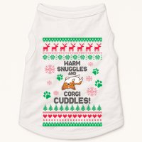 Warm Snuggles And Corgi Cuddles Ugly Sweater Doggie Tank