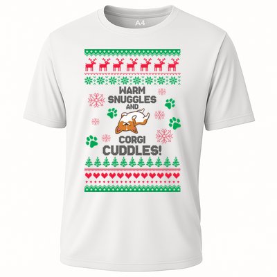 Warm Snuggles And Corgi Cuddles Ugly Sweater Performance Shirt