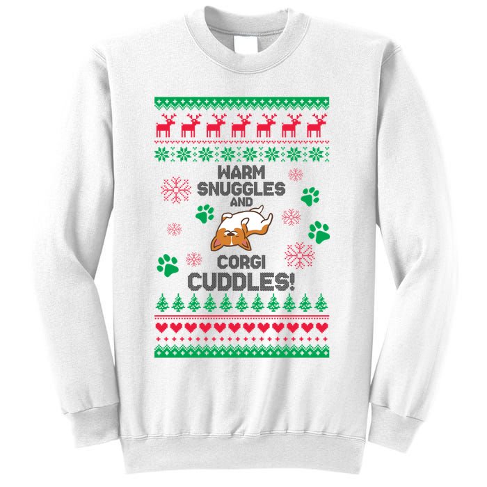 Warm Snuggles And Corgi Cuddles Ugly Sweater Sweatshirt