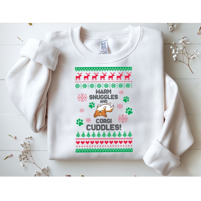 Warm Snuggles And Corgi Cuddles Ugly Sweater Sweatshirt