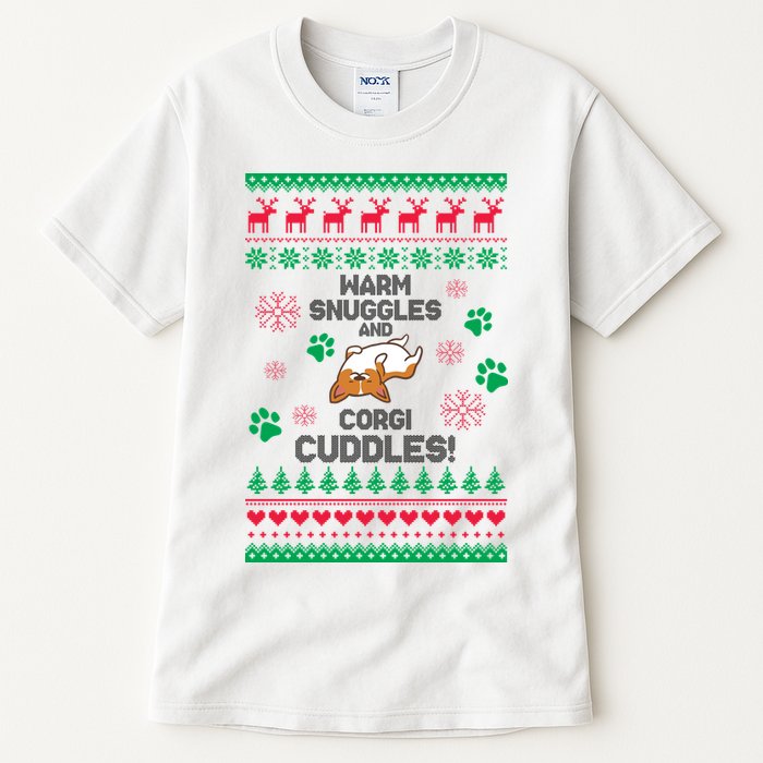 Warm Snuggles And Corgi Cuddles Ugly Sweater Tall T-Shirt