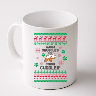 Warm Snuggles And Corgi Cuddles Ugly Sweater Mug