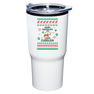 Warm Snuggles And Corgi Cuddles Ugly Sweater Tumbler