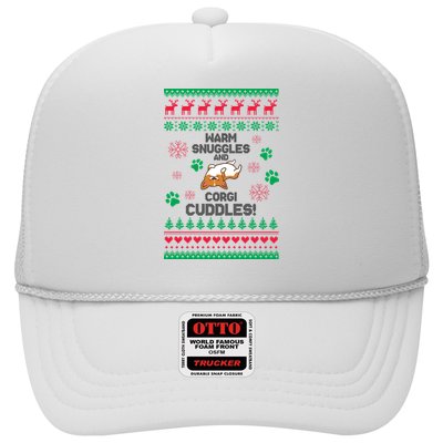 Warm Snuggles And Corgi Cuddles Ugly Sweater Trucker Hat