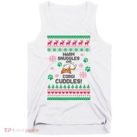 Warm Snuggles And Corgi Cuddles Ugly Sweater Tank Top