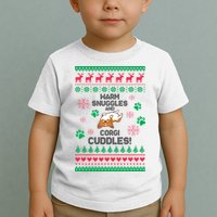 Warm Snuggles And Corgi Cuddles Ugly Sweater Toddler T-Shirt