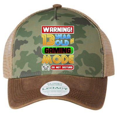 Warning 13 Year Old In Gaming Mode Birthday Legacy Tie Dye Trucker Hat