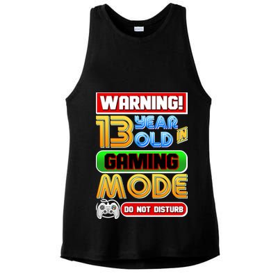 Warning 13 Year Old In Gaming Mode Birthday Ladies PosiCharge Tri-Blend Wicking Tank