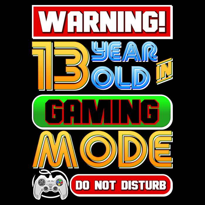 Warning 13 Year Old In Gaming Mode Birthday Backpack