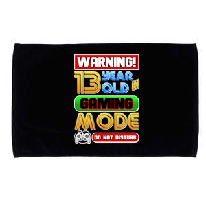 Warning 13 Year Old In Gaming Mode Birthday Microfiber Hand Towel