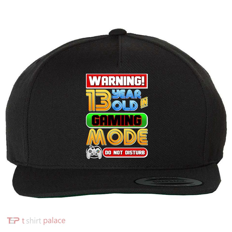 Warning 13 Year Old In Gaming Mode Birthday Wool Snapback Cap