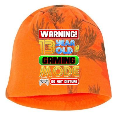 Warning 13 Year Old In Gaming Mode Birthday Kati - Camo Knit Beanie