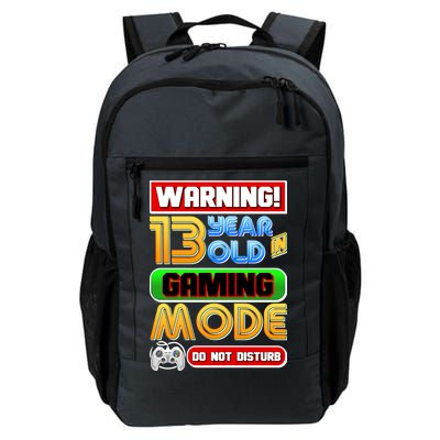 Warning 13 Year Old In Gaming Mode Birthday Daily Commute Backpack