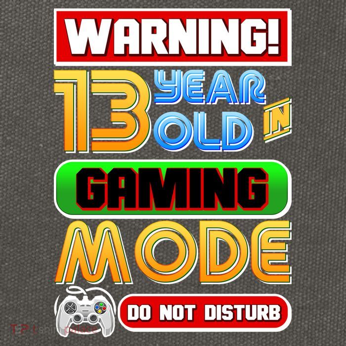 Warning 13 Year Old In Gaming Mode Birthday Cotton Canvas Backpack