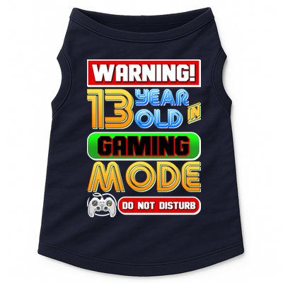 Warning 13 Year Old In Gaming Mode Birthday Doggie Tank